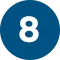 Dark blue circle with white number 8 in the middle