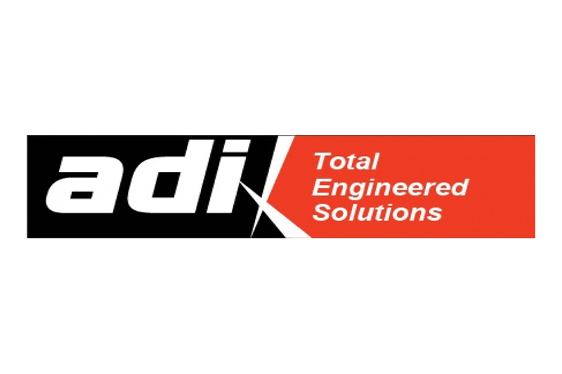 Company logo for adi black and red log with the works Total Engineered Solutions