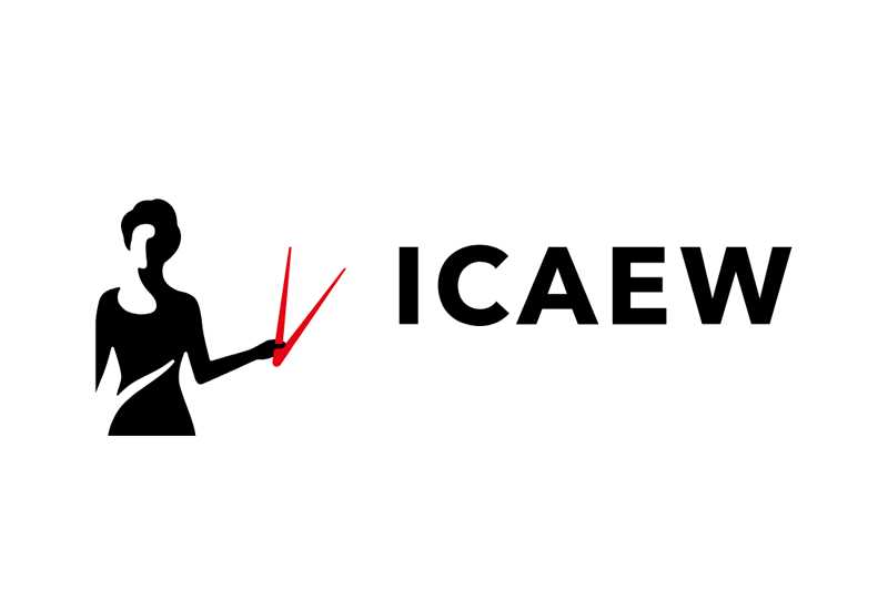 ICAEW logo with Silhouette of person holding a compass
