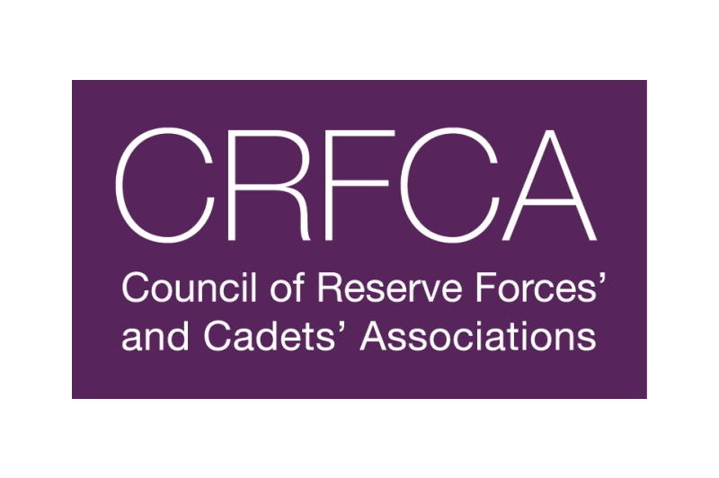 Purple logo for CRFCA the council of Reserve Forces and Cadets Associations