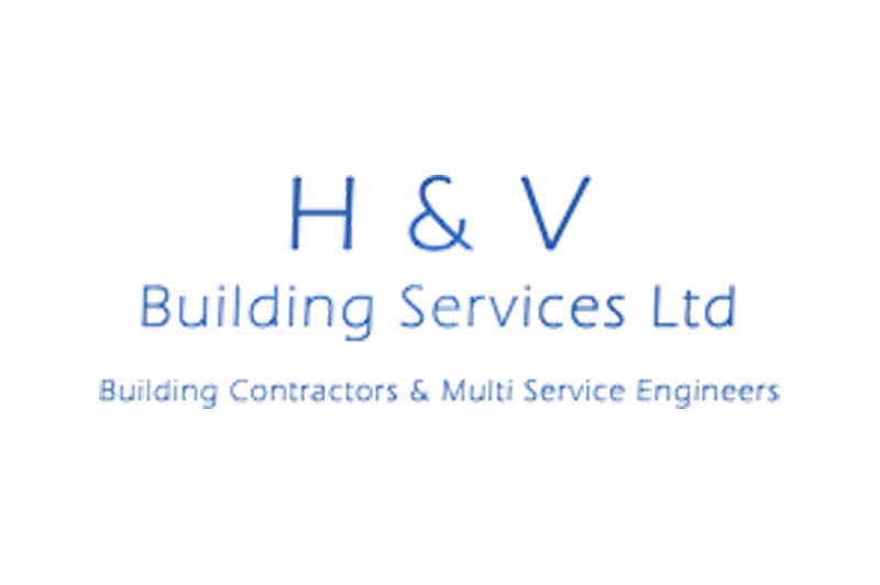 H and V Building Services limited logo with the words Building Contractors and Multi Service Engineers below
