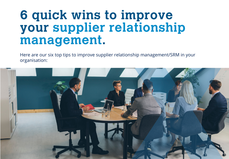 Banner for quick wins to improve your supplier relationship management