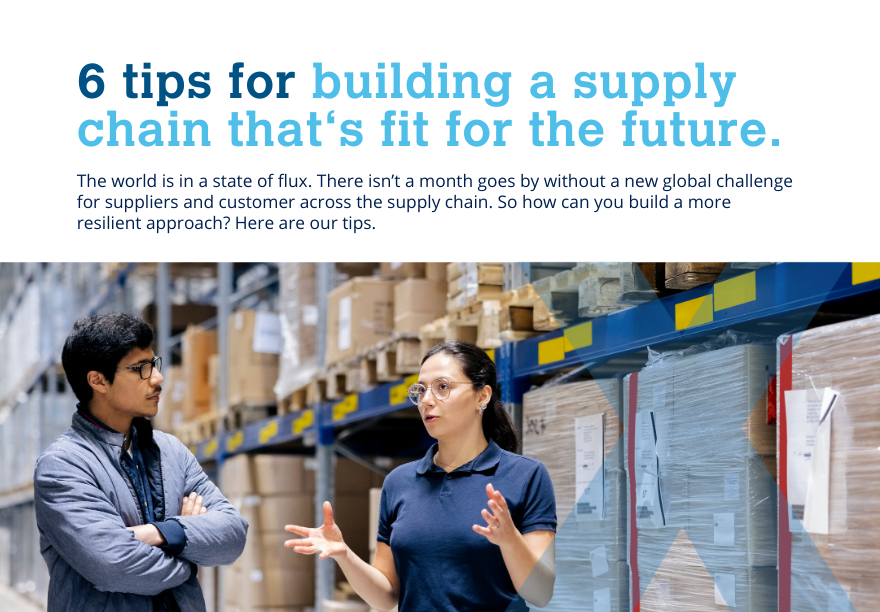 Banner for 6 tips for building a supply chain that's fit for the future
