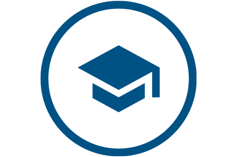 Mortar board hat icon