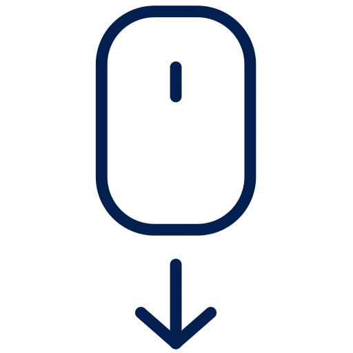 Dark blue mouse cursor icon