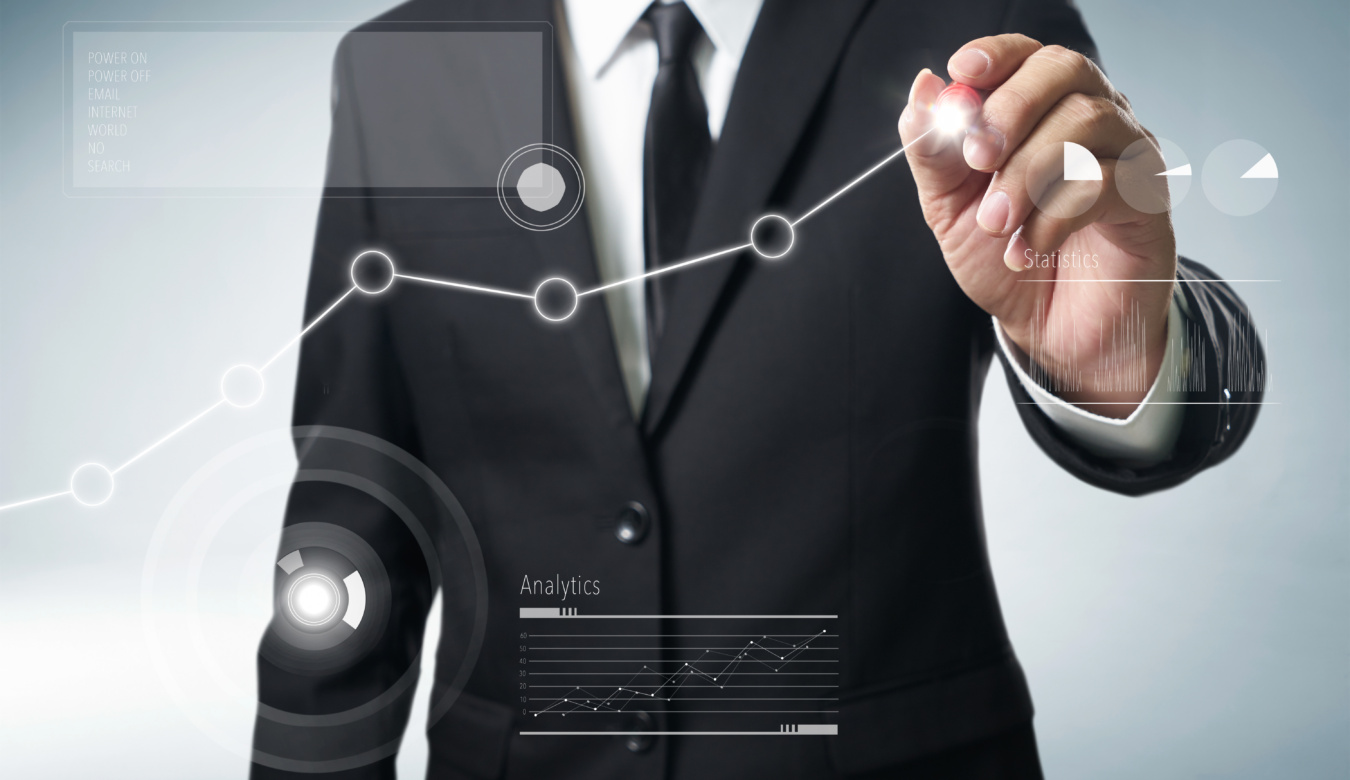 Benchmarking and market leader concept. Manager (businessman, coach, leadership)